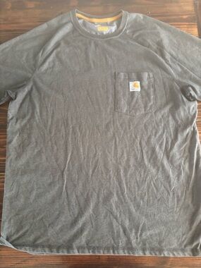 Carhartt Men’s Short Sleeve Pocket T-Shirt — Charcoal